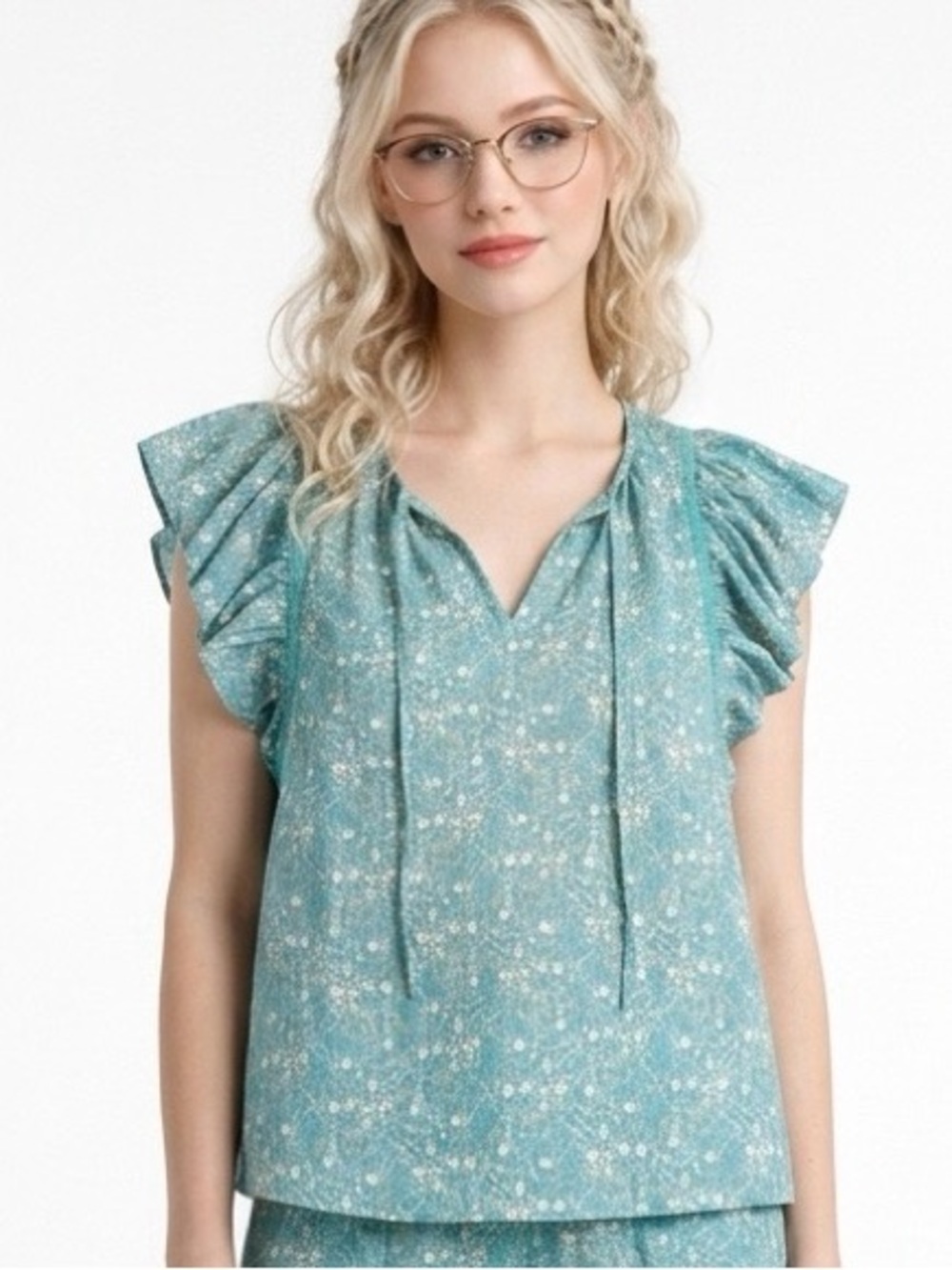 Lucky Brand Floral Top Size Medium